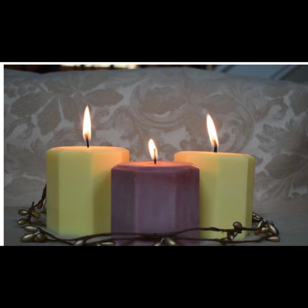 Beautiful handmade octagon candle